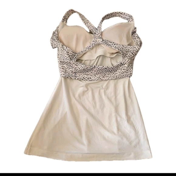 Lululemon Women's White And Black Dot Wrap It Up Dottie Dash Fashion Yoga Tank 6 - Picture 3 of 9